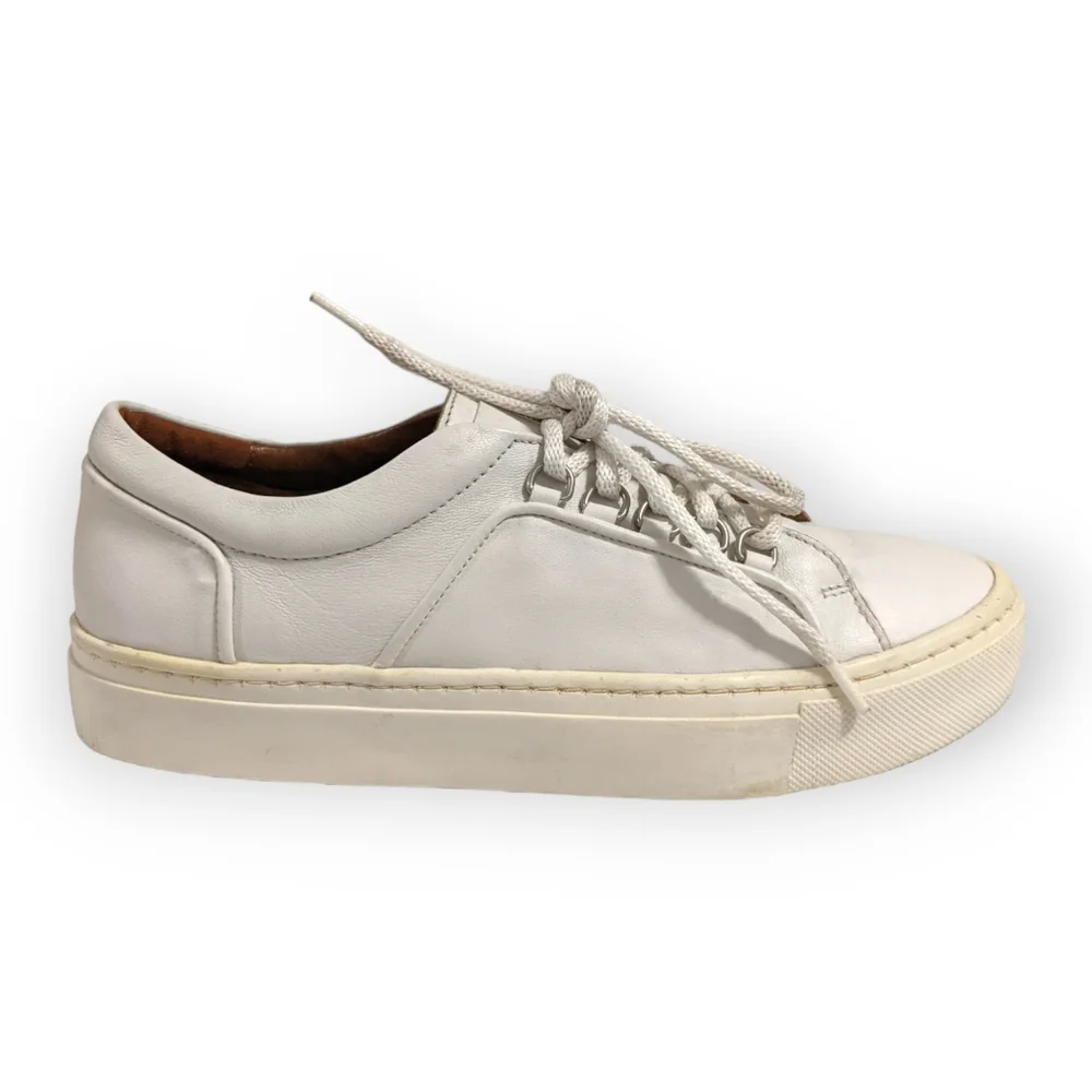 Zara Basic Collection White Lace Up Sneakers, 7.5